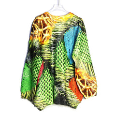 Mock Knit Prints Sweater