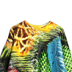 Mock Knit Prints Sweater