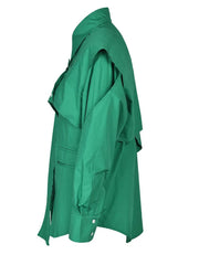 Mock Two-Piece Green Shirt