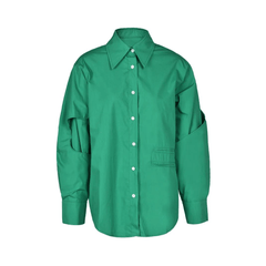 Mock Two-Piece Green Shirt