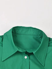 Mock Two-Piece Green Shirt