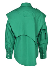 Mock Two-Piece Green Shirt