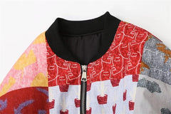 Multi-Print Quilted Reversible Jacket