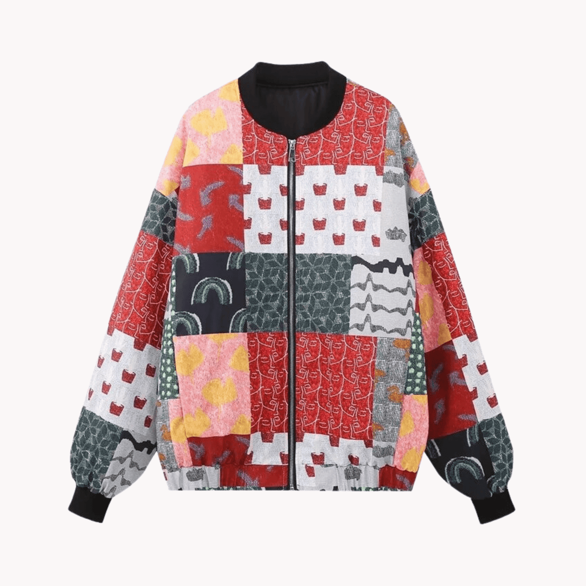 Multi-Print Quilted Reversible Jacket