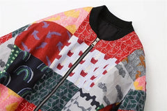 Multi-Print Quilted Reversible Jacket