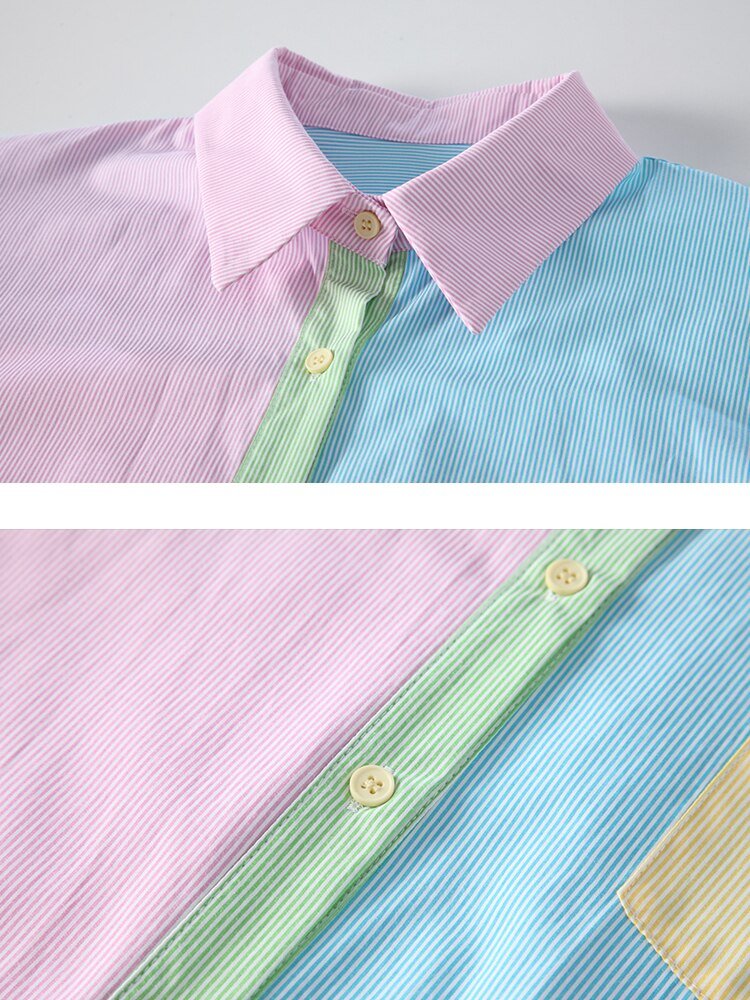 Multicolor Pastel Striped Shirt