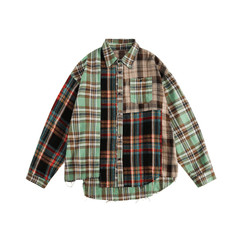 Multicolor Plaid Long Sleeves Shirt
