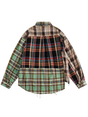 Multicolor Plaid Long Sleeves Shirt