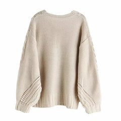 Multicolor Tassels Knitted Loose Sweater