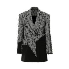 Natal Star Fuzzy Spliced Blazer