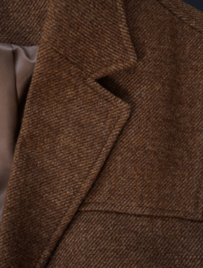 Notch Lapel Loose Wool Jacket