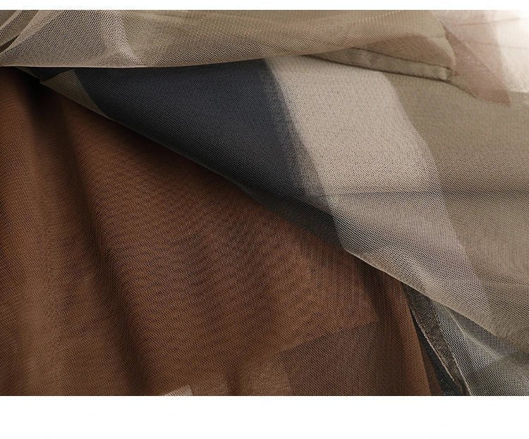Nude Tones Layered Midi Skirt