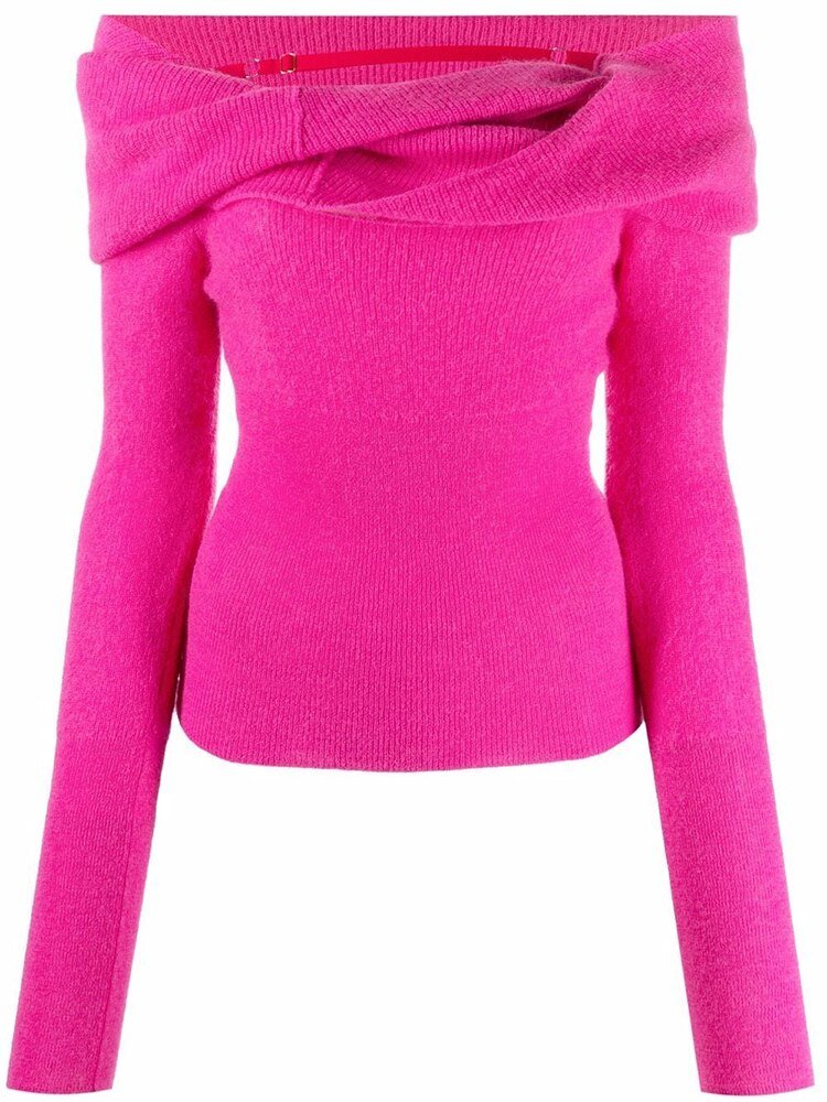 Off-Shoulder Knit Sweater