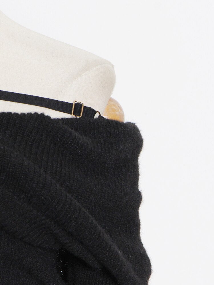 Off-Shoulder Knit Sweater