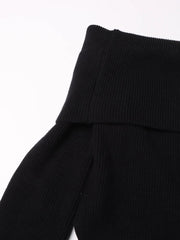Off Shoulder Strapless Knitted Sweater