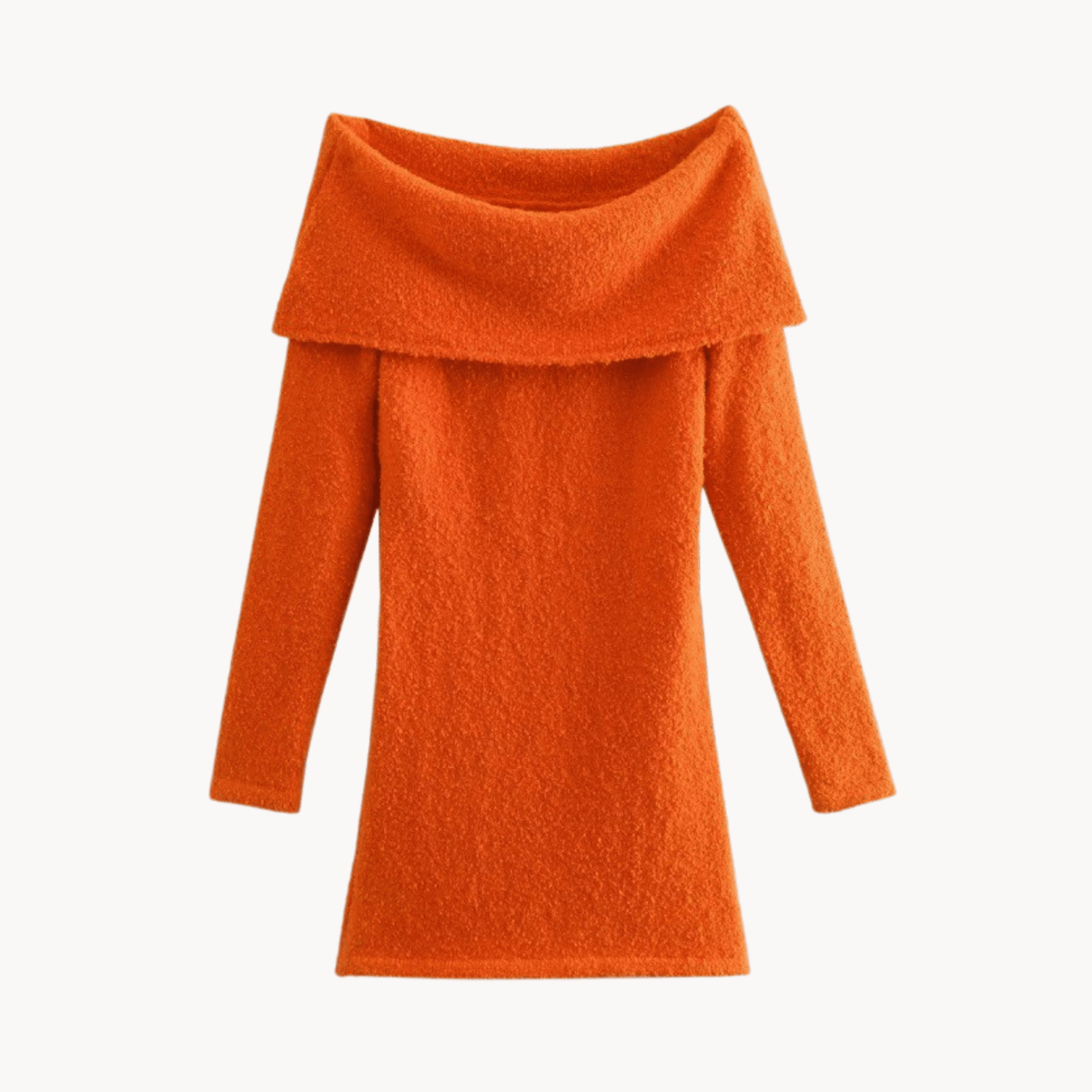 Off the Shoulder Mini Knit Dress
