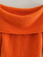 Off the Shoulder Mini Knit Dress