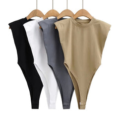 One-Piece Padded Shoulder Bodysuit