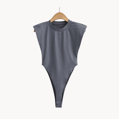 One-Piece Padded Shoulder Bodysuit