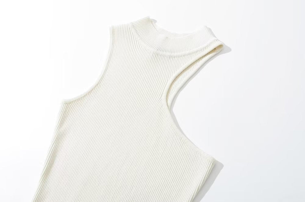 One Shoulder Split Knit Dress