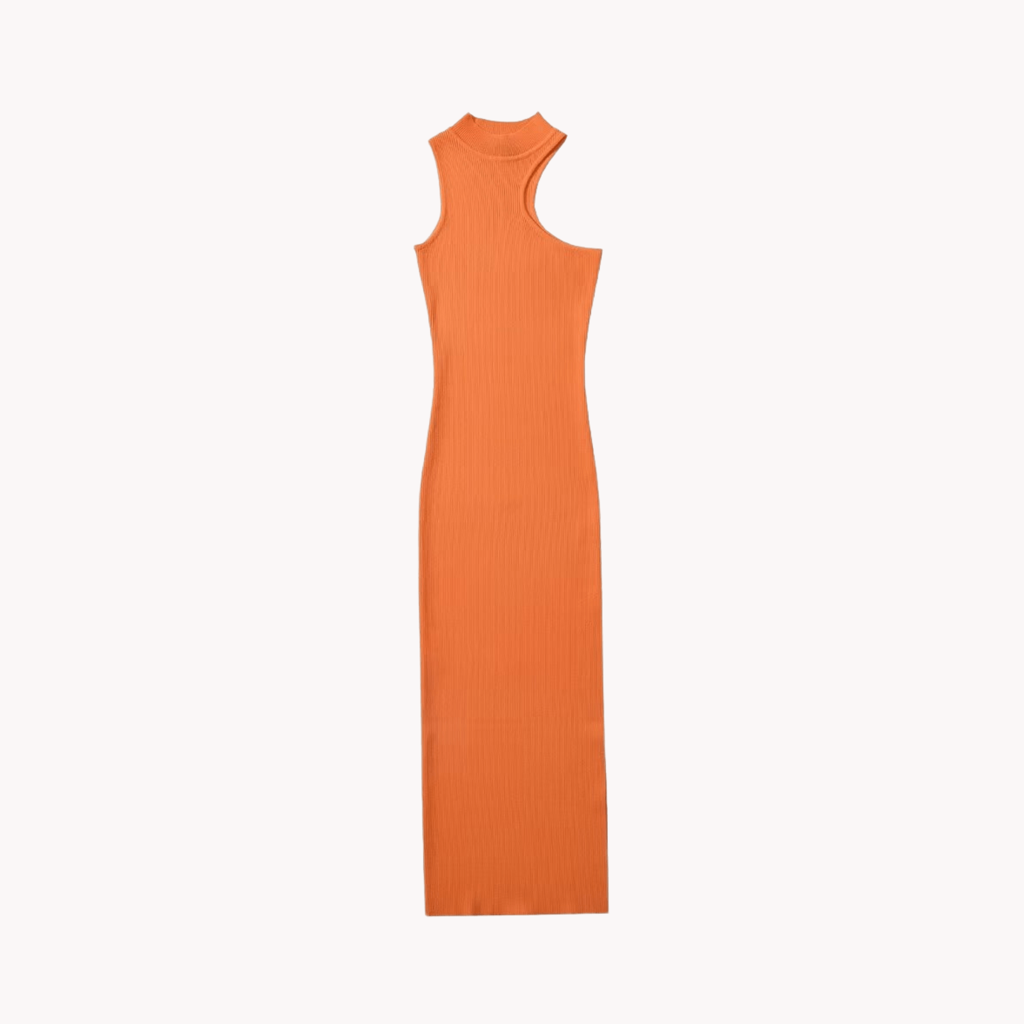 One Shoulder Split Knit Dress