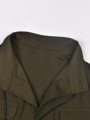 Open Skirt Drawstring Windbreaker