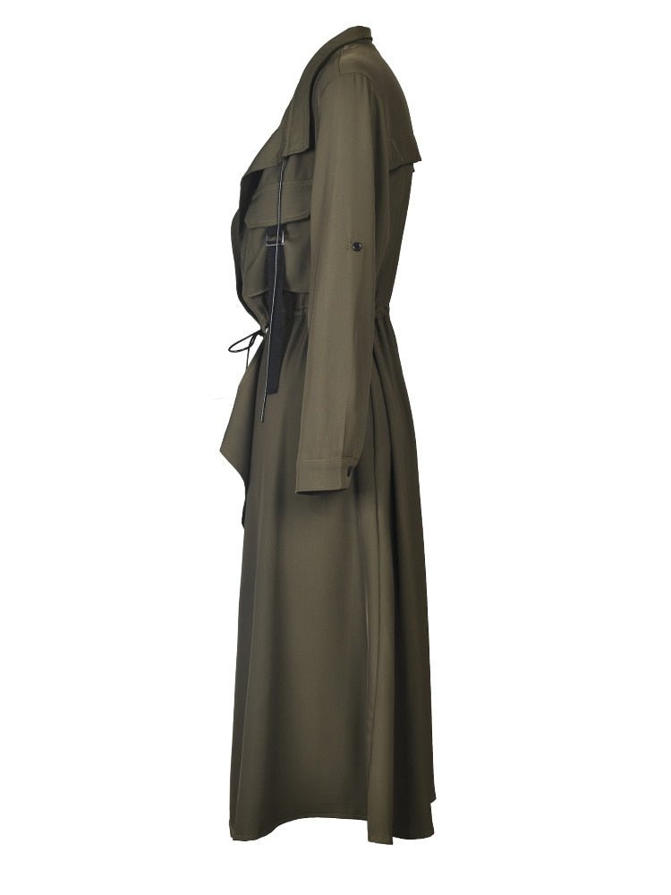 Open Skirt Drawstring Windbreaker