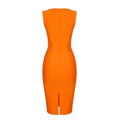 Orange Bodycon Bandage Dress