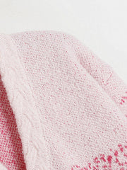 Ornate Buttons Pink Gradient Cardigan