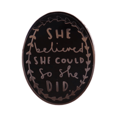Oval Motivation Lapel Pin