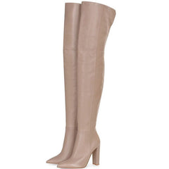 Over-the-Knee Side Zipper Boots