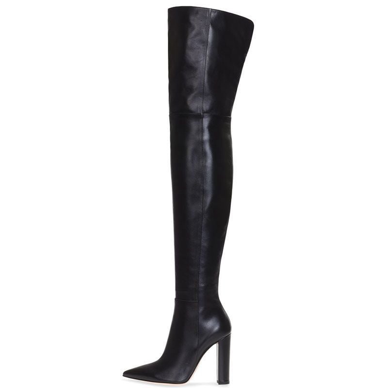 Over-the-Knee Side Zipper Boots