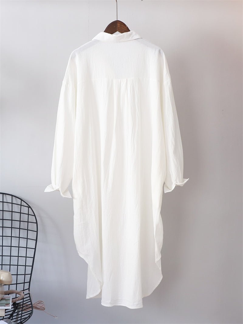 Oversized Cotton Blouse Dress