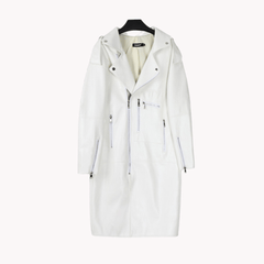Oversized Faux Leather Long Coat