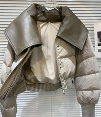 Oversized Lapel Cotton Padded Jacket