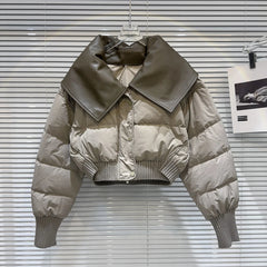 Oversized Lapel Cotton Padded Jacket