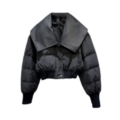 Oversized Lapel Cotton Padded Jacket