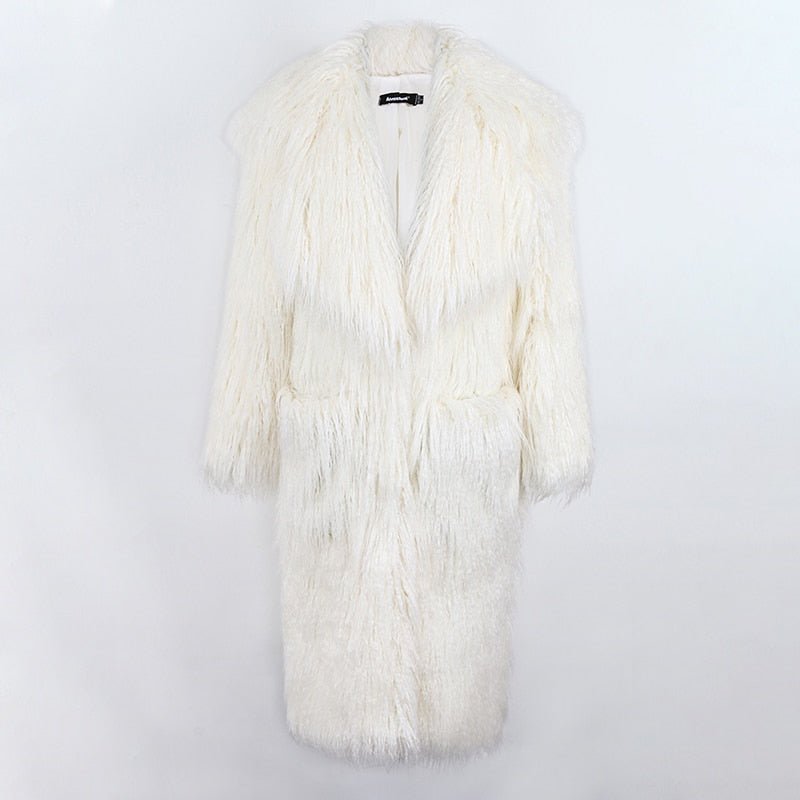 Oversized Shaggy Faux Fur Coat