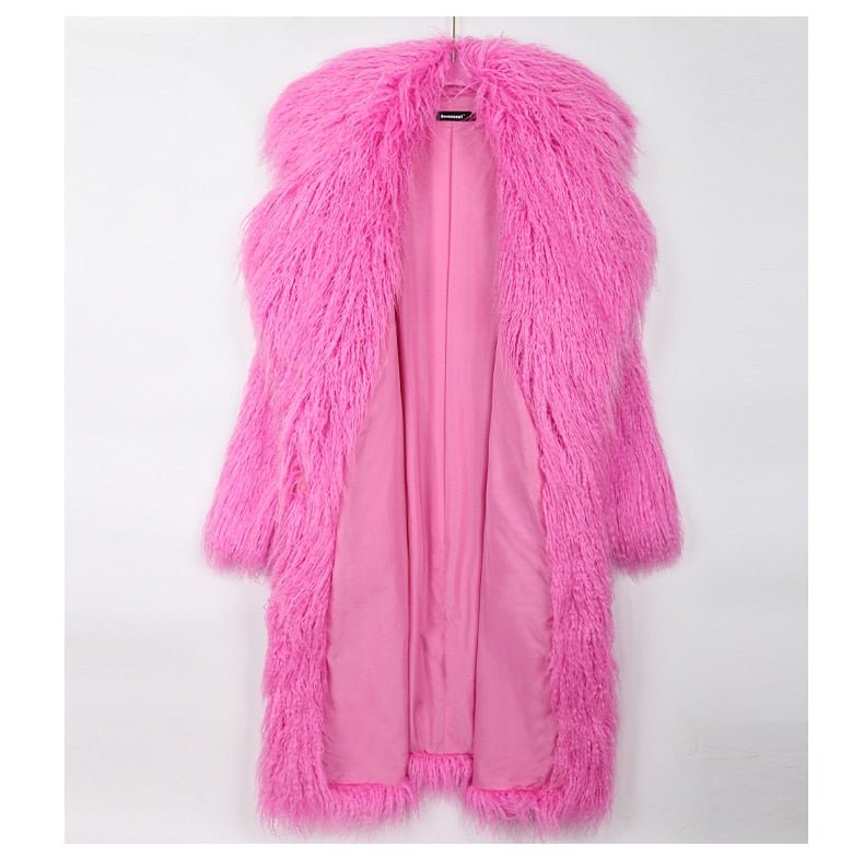 Oversized Shaggy Faux Fur Coat