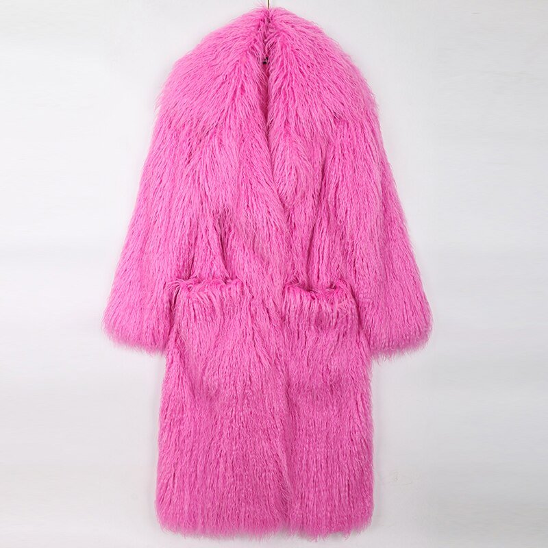 Oversized Shaggy Faux Fur Coat