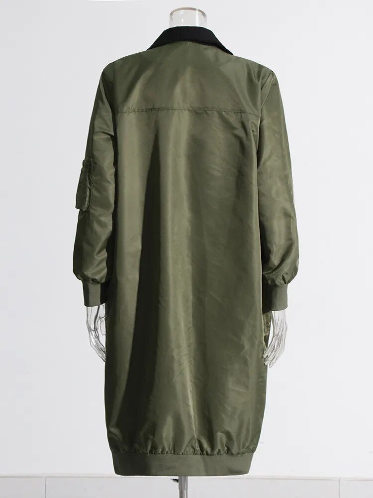 Oversized Turn-down Collar Trench Coat