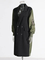 Oversized Turn-down Collar Trench Coat