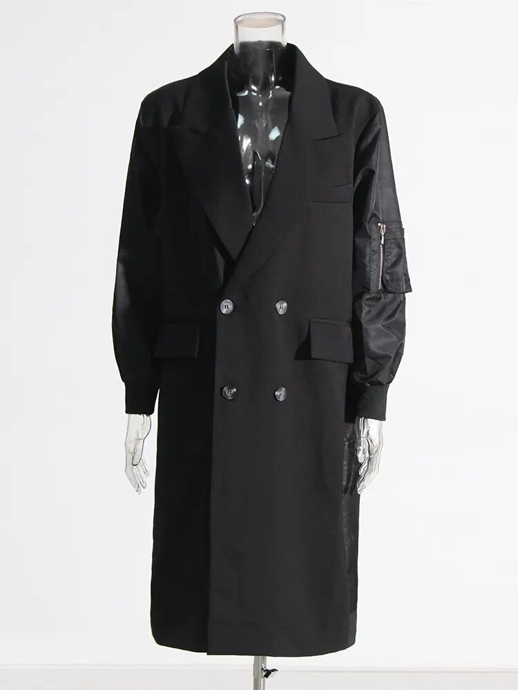Oversized Turn-down Collar Trench Coat