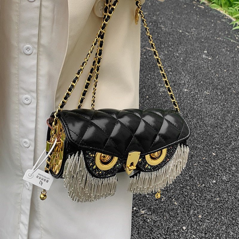 Owl Eyes Tassel Bag