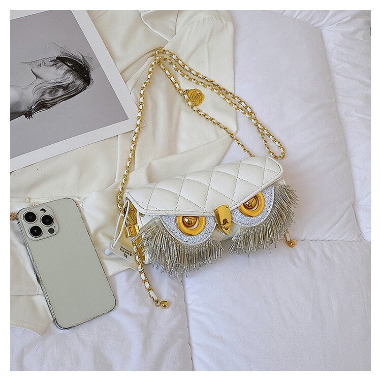 Owl Eyes Tassel Bag