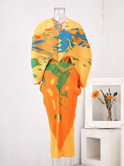 Paint Splat Pleated Dress