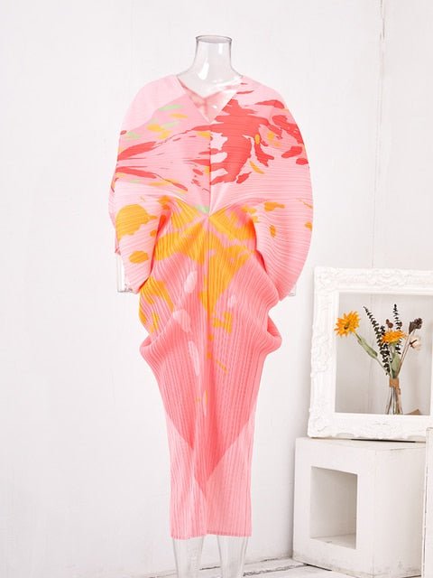 Paint Splat Pleated Dress