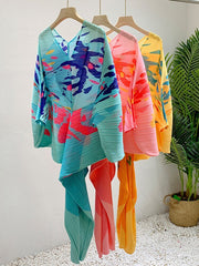 Paint Splat Pleated Dress