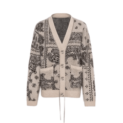 Paisley Chain Knit Cardigan