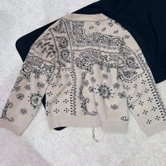 Paisley Chain Knit Cardigan